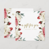 Salon Gift Kaart Botanical Flowers Stripes (Voorkant / Achterkant)