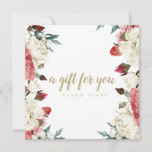 Salon Gift Kaart Botanical Flowers Stripes (Voorkant)
