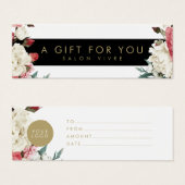 Salon Gift Kaart Botanical Flowers Stripes (Voorkant /achterkant)