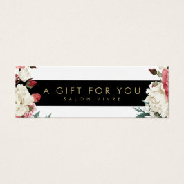 Salon Gift Kaart Botanical Flowers Stripes