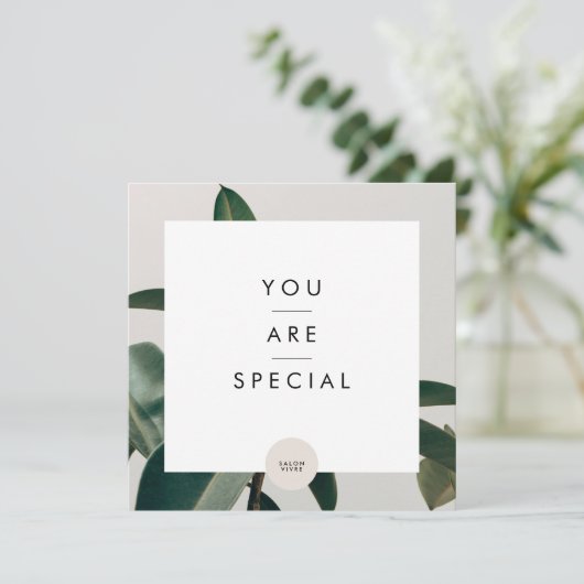 Salon Gift Kaart Modern Minimalist Line (Staand voorkant)