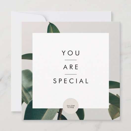 Salon Gift Kaart Modern Minimalist Line (Voorkant)