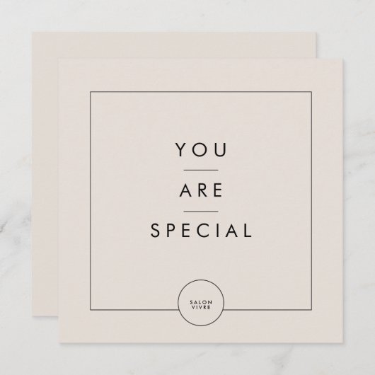 Salon Gift Kaart Modern Minimalist Line (Voorkant / Achterkant)