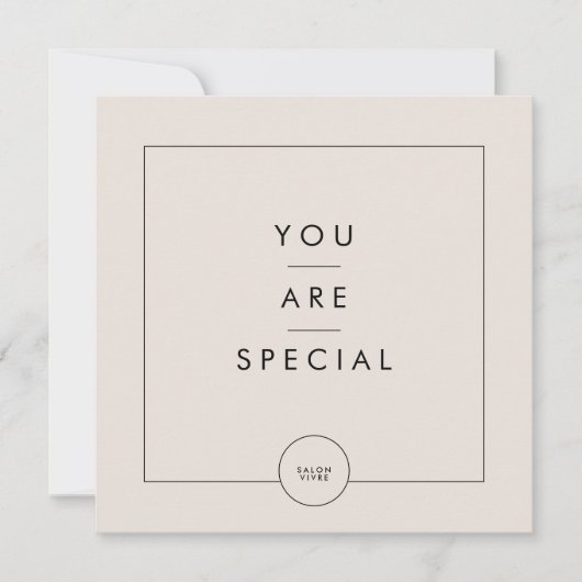 Salon Gift Kaart Modern Minimalist Line (Voorkant)