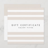 Salon Gift Kaart Moderne minimalistische strepen (Voorkant / Achterkant)