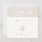 Salon Gift Kaart Moderne minimalistische strepen (Achterkant)