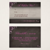 Salon Gift Kaart Spa Butterfly roze (Voorkant /achterkant)
