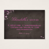 Salon Gift Kaart Spa Butterfly roze (Achterkant)