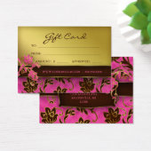 Salon Gift Kaart Spa Gold Floral Pink Brown (Bureau)