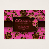 Salon Gift Kaart Spa Gold Floral Pink Brown (Achterkant)