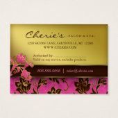 Salon Gift Kaart Spa Gold Floral Pink Brown $50 (Achterkant)