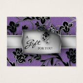 Salon Gift Kaart Spa Paars Floral (Achterkant)
