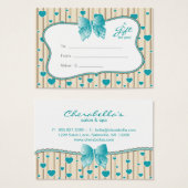 Salon Gift Kaart Spa Valentijnsdag Blue Hearts (Voorkant /achterkant)