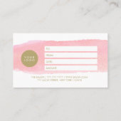 Salon Gift Kaart Waterverf Minimalistisch Modern (Achterkant)