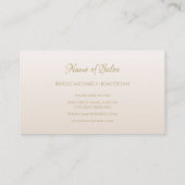 Salon Glitter Chique Licht Roos Roze Filigraan Lij Visitekaartje (Achterkant)