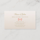 Salon Glitter Glam Lijst en chique roze strik Visitekaartje (Achterkant)