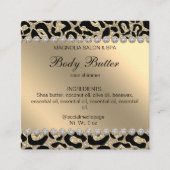 Salon Glitter Leopard Gold Contactkaartje (Voorkant)