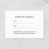 Salon Gold Glitter Lips Makeup Artist Appointment Afsprakenkaartje (Achterkant)