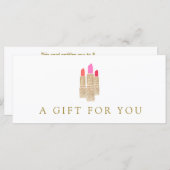 Salon Gold Sequin Lipstick Cadeaubon 2 (Voorkant / Achterkant)