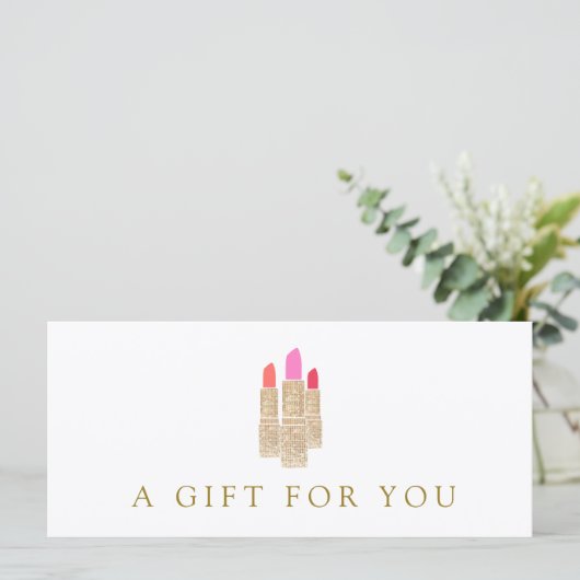 Salon Gold Sequin Lipstick Cadeaubon 2 (Staand voorkant)