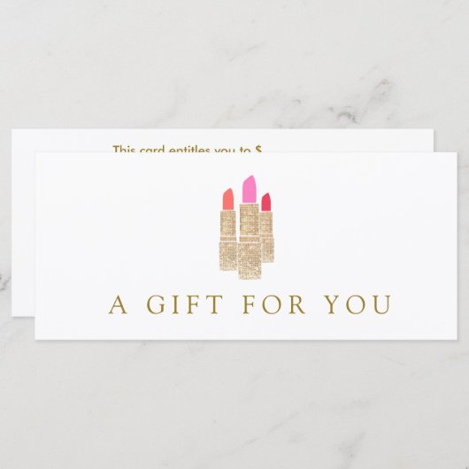 Salon Gold Sequin Lipstick Cadeaubon 2 (Voorkant / Achterkant)