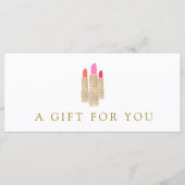 Salon Gold Sequin Lipstick Cadeaubon 2 (Voorkant)