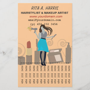 Salon Haarstylist Makeup Artist Beauty Products Flyer