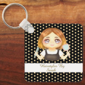 Salon Haarstylist Sleutelhanger (Voorkant)