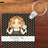 Salon Haarstylist Sleutelhanger (Achterkant)