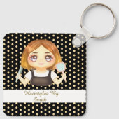 Salon Haarstylist Sleutelhanger (Achterkant)
