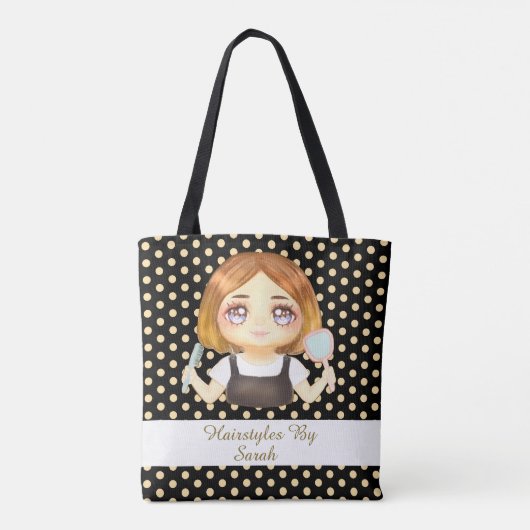 Salon Haarstylist Tote Bag (Achterkant)