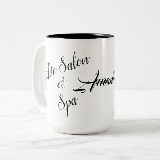 Salon Haarstylist Two Tone15oz Coffee Mok (Voorkant links)