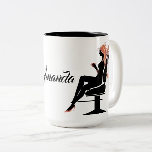 Salon Haarstylist Two Tone15oz Coffee Mok (Voorkant rechts)