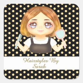 Salon Haarstylist Vierkante Sticker