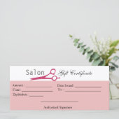 Salon Hair Stylist Cosmetoloog Cadeaubon (Staand voorkant)