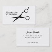 Salon Hair Stylist Hairdresser Professional White Visitekaartje (Voorkant / Achterkant)