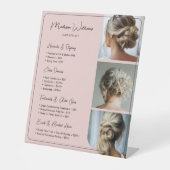 Salon Hair Stylist Services prijslijst Reclamebord Met Voetstuk (Voorkant)