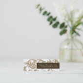 Salon hydro spa florale elegantie mini visitekaartje (Staand voorkant)