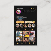 Salon Instagram Peach | Social Media QR Code Visitekaartje (Voorkant)
