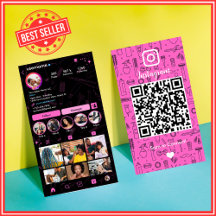 Salon Instagram Roze |  Social Media QR Code
