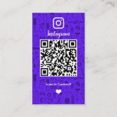 Salon Instagram Violet | Social Media QR-code Visitekaartje (Achterkant)