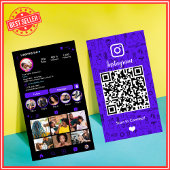 Salon Instagram Violet | Social Media QR-code Visitekaartje