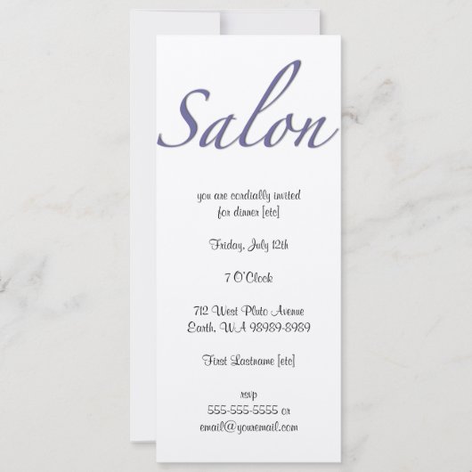 Salon Kaart (Voorkant)