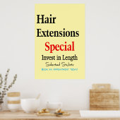 Salon Kapperszaak Poster Haar Extensions Lengte (Keuken)