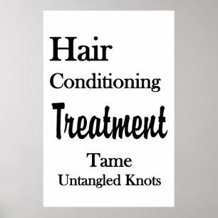 Salon Kapperszaak Poster Haarconditioning Ontwarri