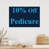 Salon Kapperszaak Posters 10% Korting Pedicure Bla (Keuken)