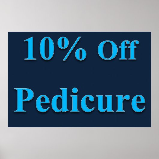 Salon Kapperszaak Posters 10% Korting Pedicure Bla (Voorkant)