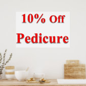 Salon Kapperszaak Posters 10% Korting Pedicure Roo (Keuken)