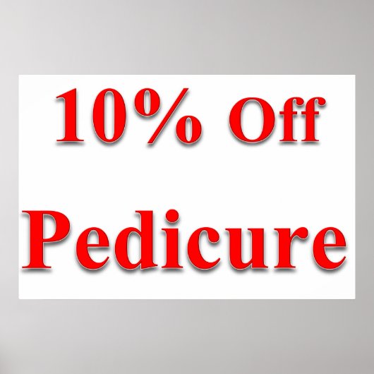Salon Kapperszaak Posters 10% Korting Pedicure Roo (Voorkant)