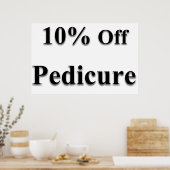 Salon Kapperszaak Posters 10% Korting Pedicure Zwa (Keuken)